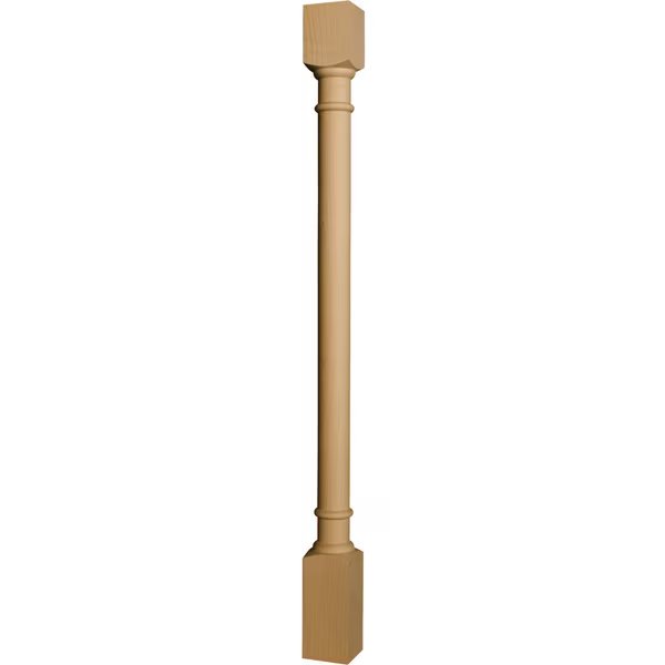 34 1/2 x 2 1/2 Jefferson Island Post in Mahogany, Osborne Wood Products, Mfr#: 1493MH